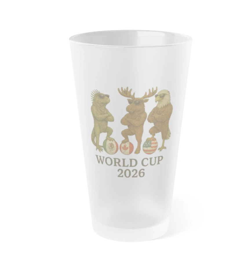 World Cup 2026 Frosted Pint Glass