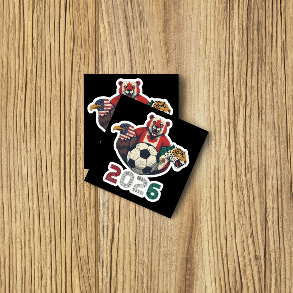World Cup 2026 North America Mascot Soccer Sticker