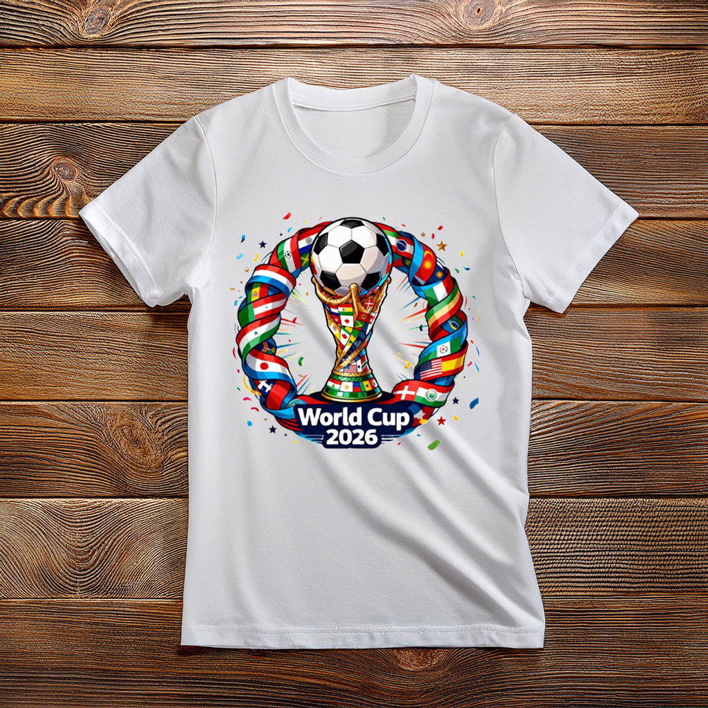 World Cup 2026 Ribbon Trophy Soccer Shirt