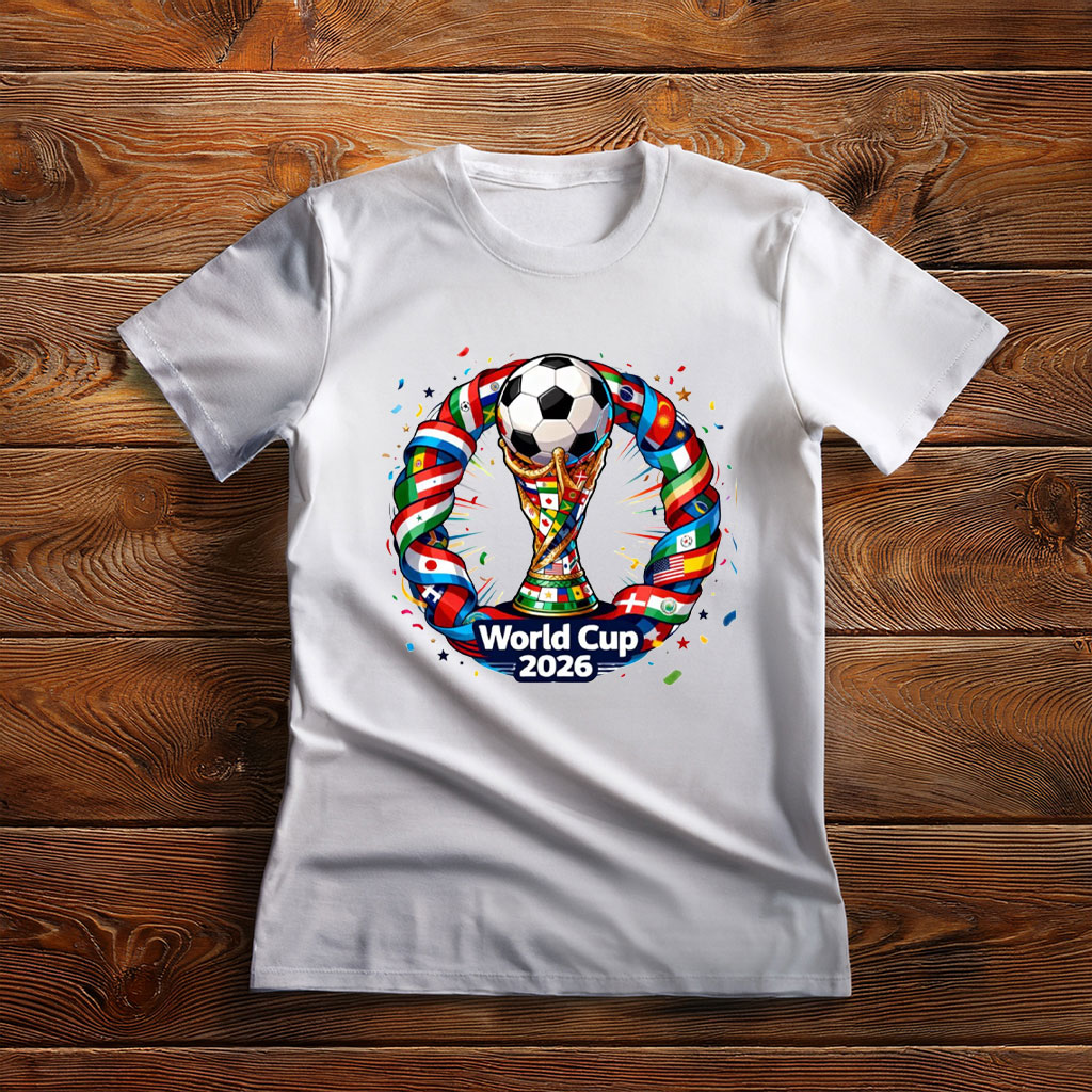 World Cup 2026 Ribbon Trophy Soccer Shirt