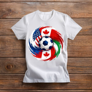 World Cup 2026 Tricolor Soccer Swirl Shirt