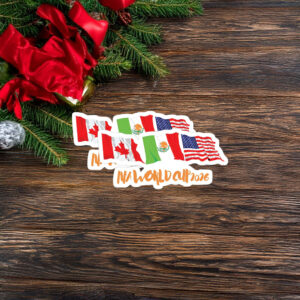 World Cup 2026, Triple Nation Flags Soccer Sticker