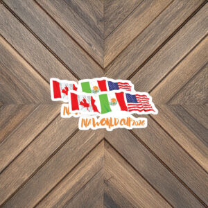 World Cup 2026, Triple Nation Flags Soccer Sticker