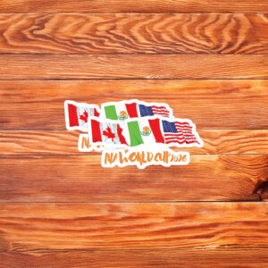 World Cup 2026, Triple Nation Flags Soccer Sticker
