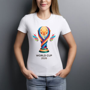 World Cup 2026 Trophy Modern Ribbon Design Shirt