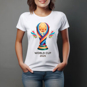 World Cup 2026 Trophy Modern Ribbon Design Shirt