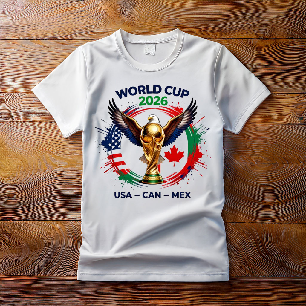 World Cup 2026 USA Canada Mexico Trophy Graphic Shirt