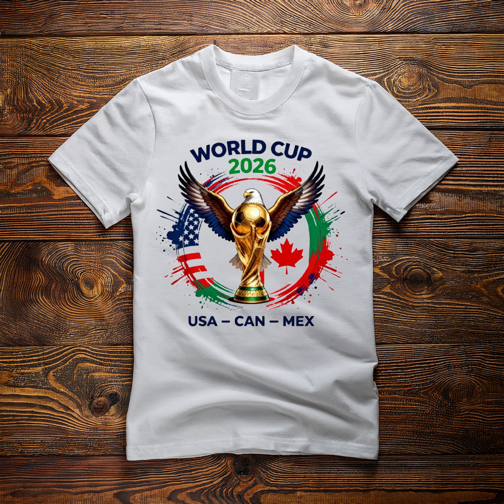 World Cup 2026 USA Canada Mexico Trophy Graphic Shirt