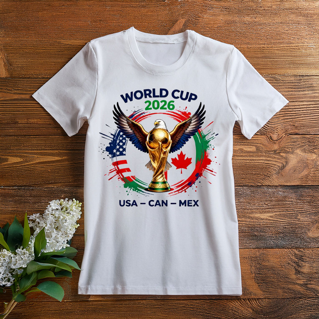 World Cup 2026 USA Canada Mexico Trophy Graphic Shirt