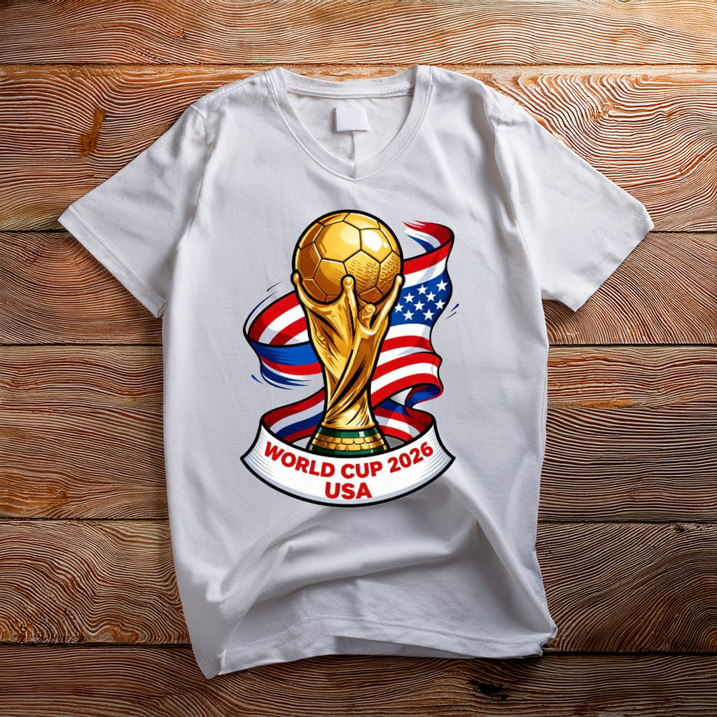 World Cup 2026 USA Patriotic Trophy Shirt