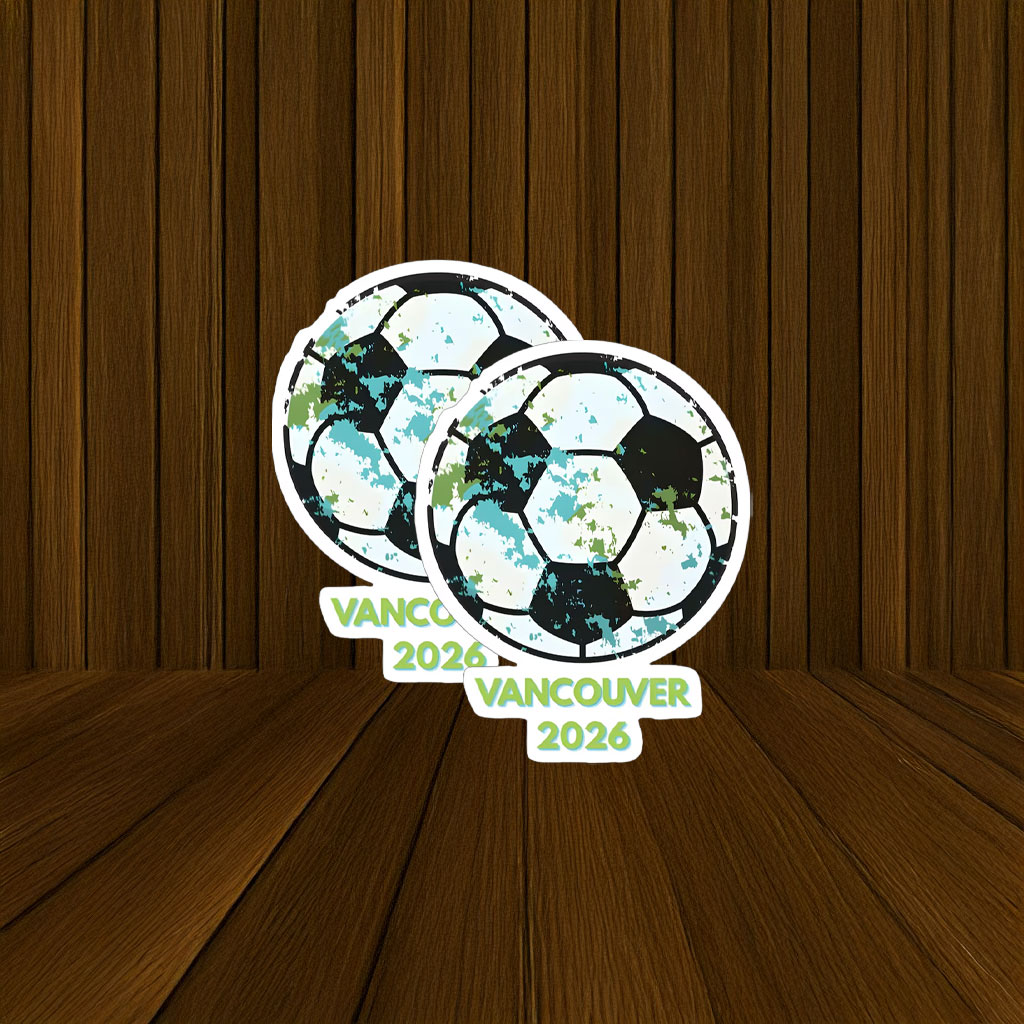 World Cup 2026 Vintage Soccer Ball Badge Sticker