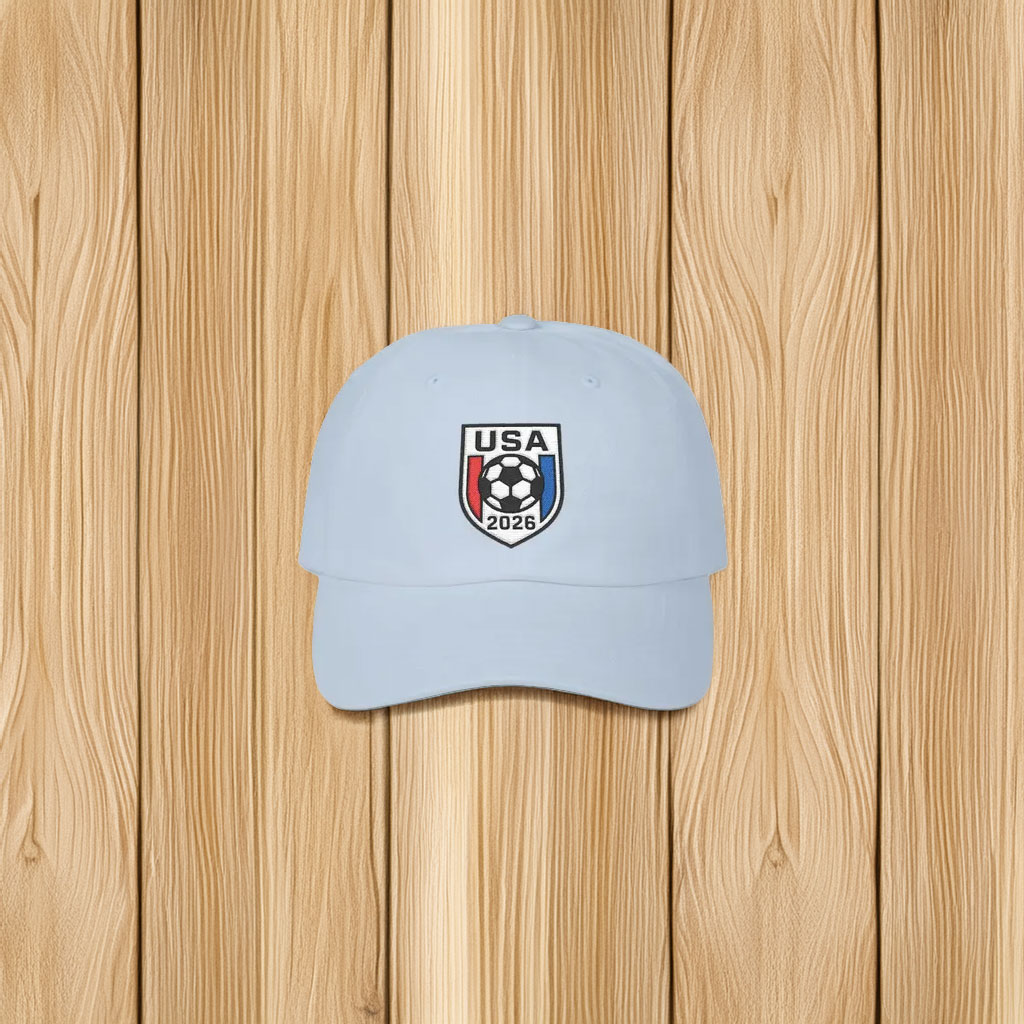World Soccer Cap Embroidered USA 2026 Dad Hat