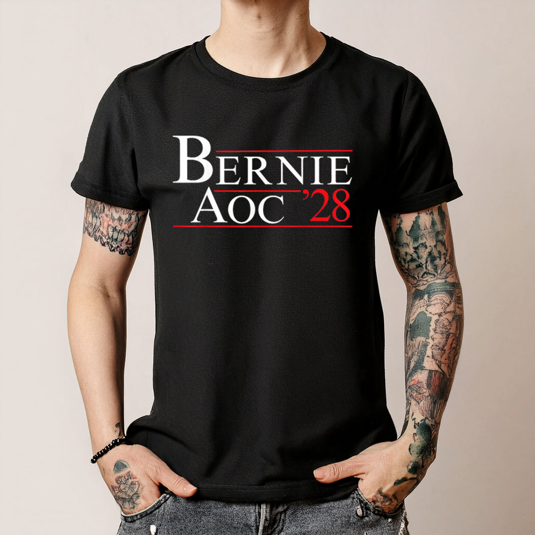Bernie AOC 2028 Bernie Sanders Alexandria Cortez President T-Shirt