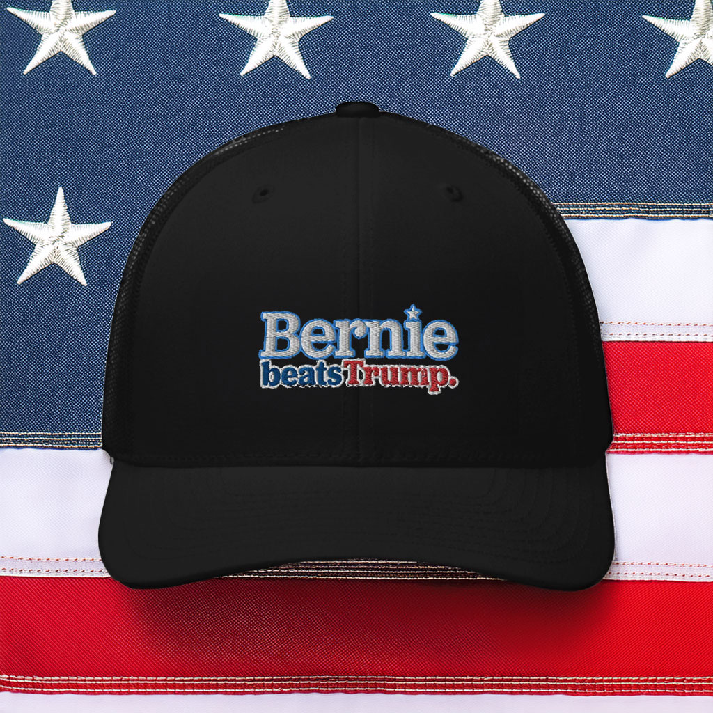 Bernie Beats Trump Vintage Hat
