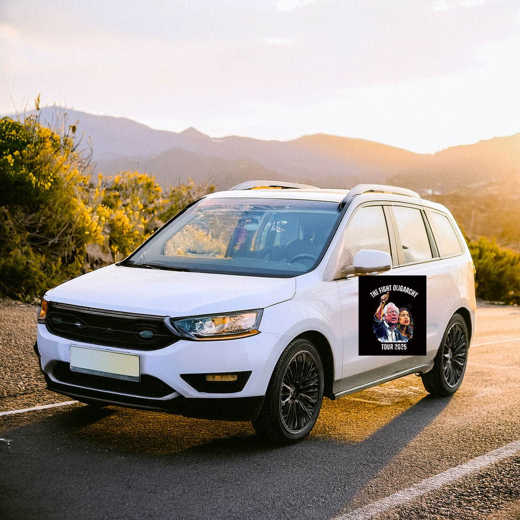Bernie Fight Oligarchy 2025 Fighting Oligarchy Tour Car Magnets