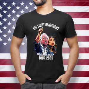 Bernie Fight Oligarchy 2025 Fighting Oligarchy Tour T-Shirt