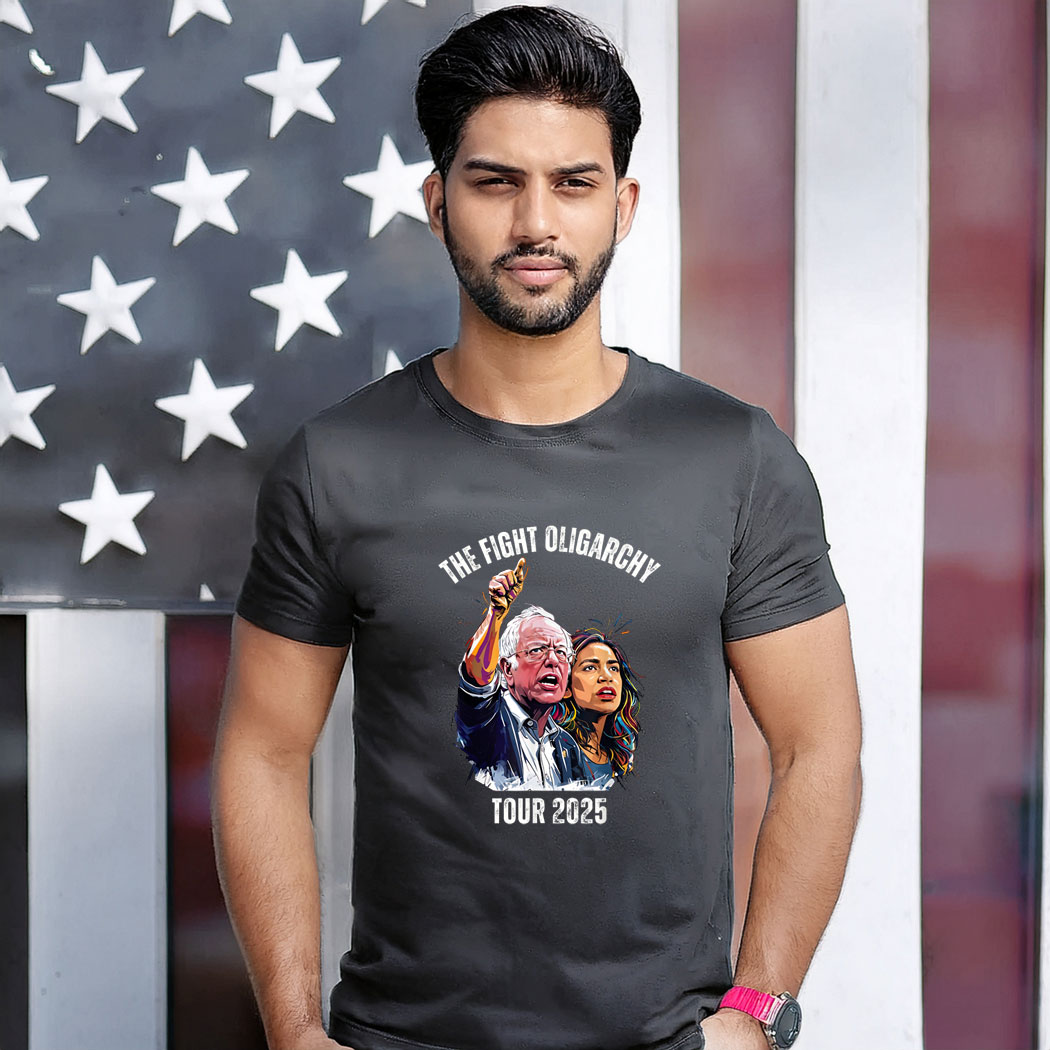 Bernie Fight Oligarchy 2025 Fighting Oligarchy Tour T-Shirt
