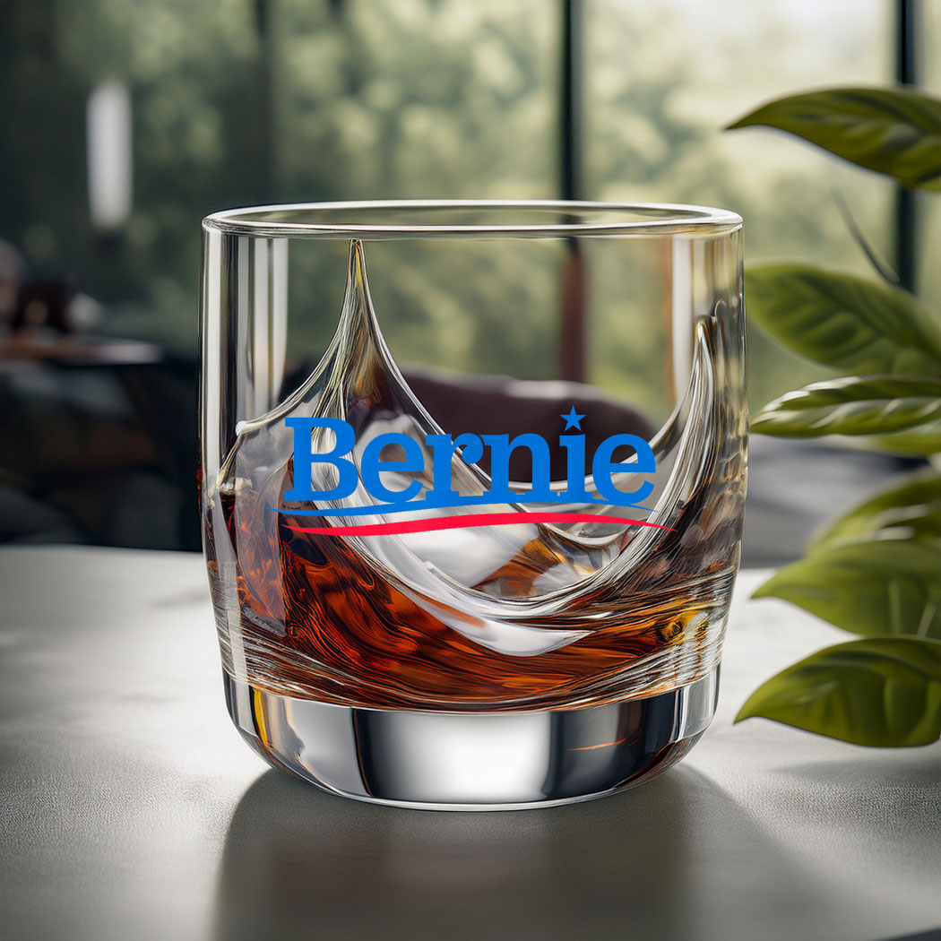 Bernie Sanders 2025 Elections logo Presidential Campaign Glass