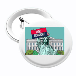 Bernie Sanders AOC Fighting Oligarchy Tour 2025 Button