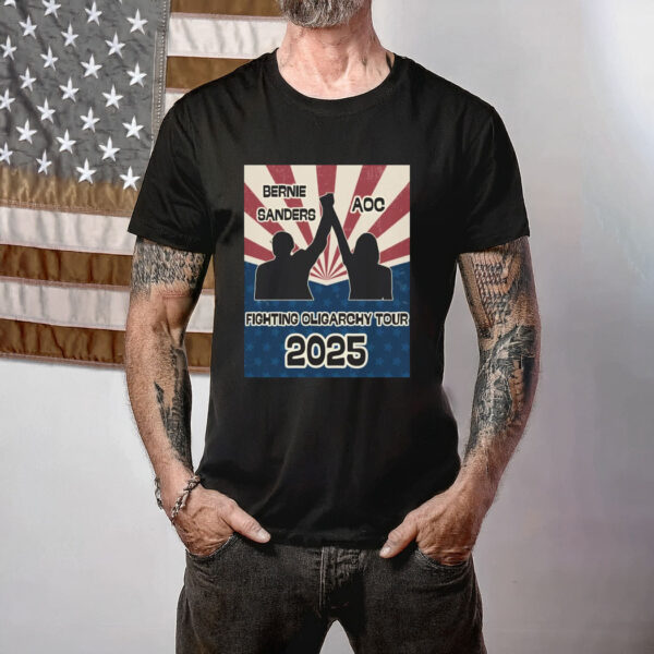Bernie Sanders AOC Fighting Oligarchy Tour Activist Shirt