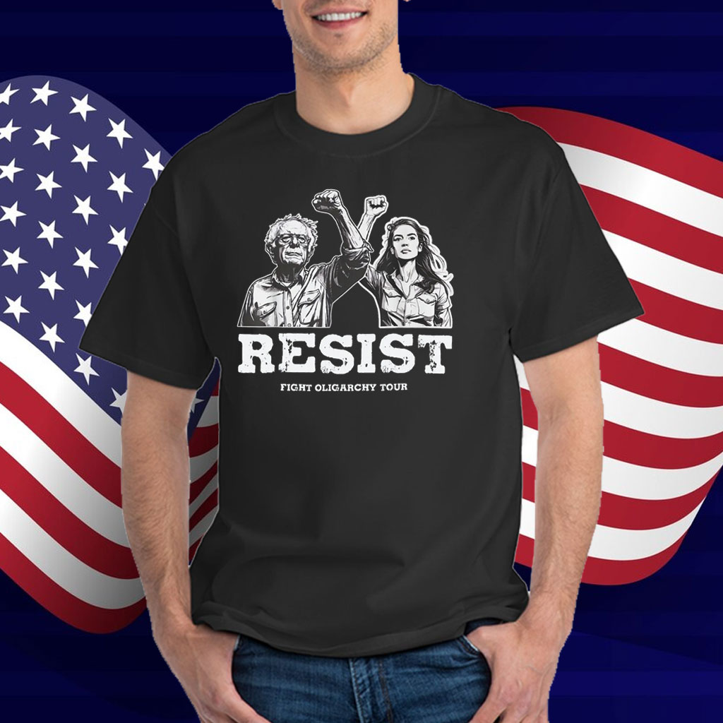 Bernie Sanders AOC Resist Fighting Oligarchy Tour T-Shirt