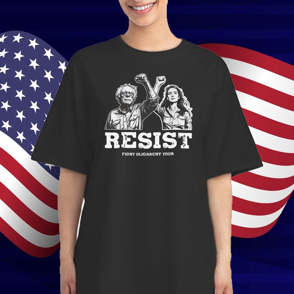 Bernie Sanders AOC Resist Fighting Oligarchy Tour T-Shirt
