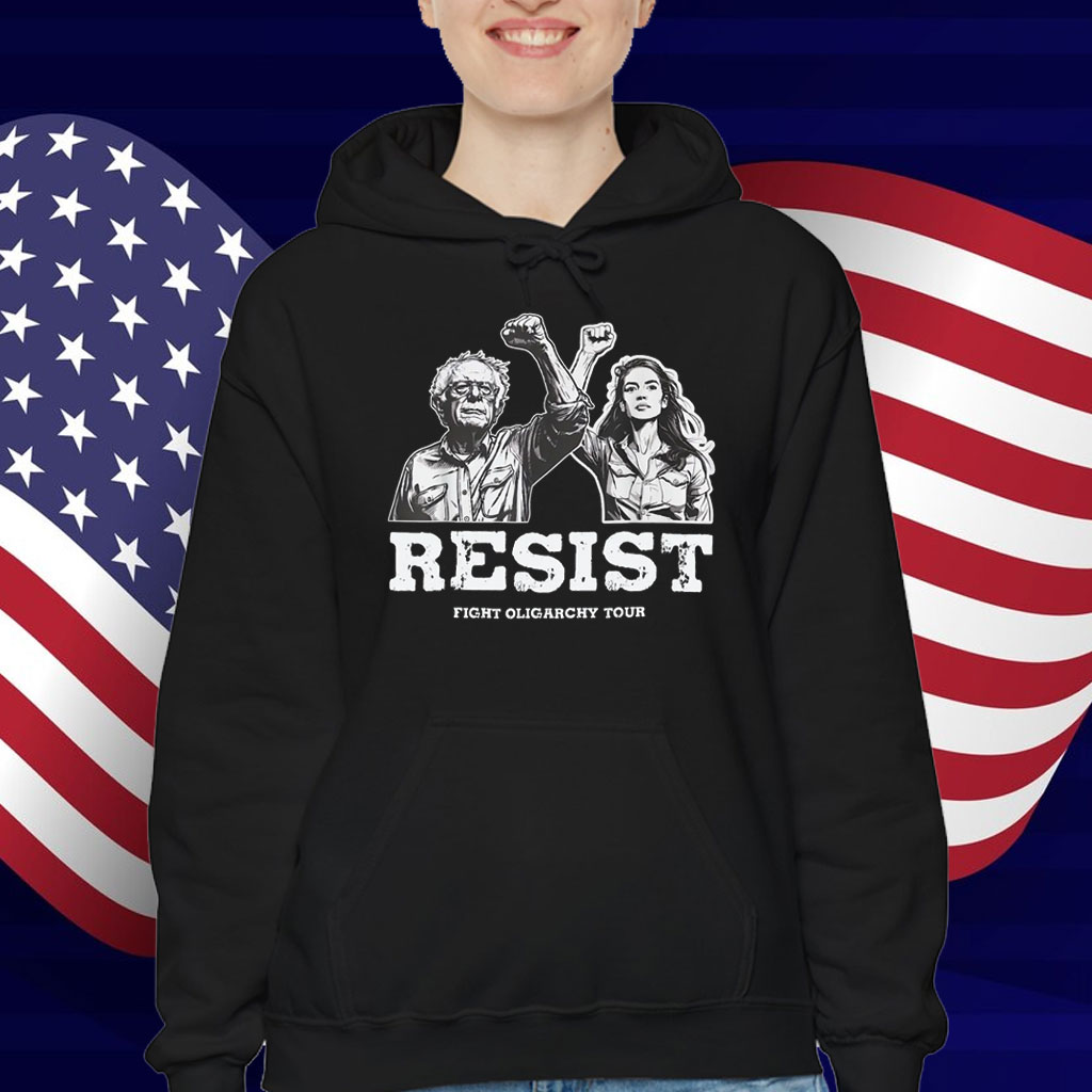 Bernie Sanders AOC Resist Fighting Oligarchy Tour T-Shirt