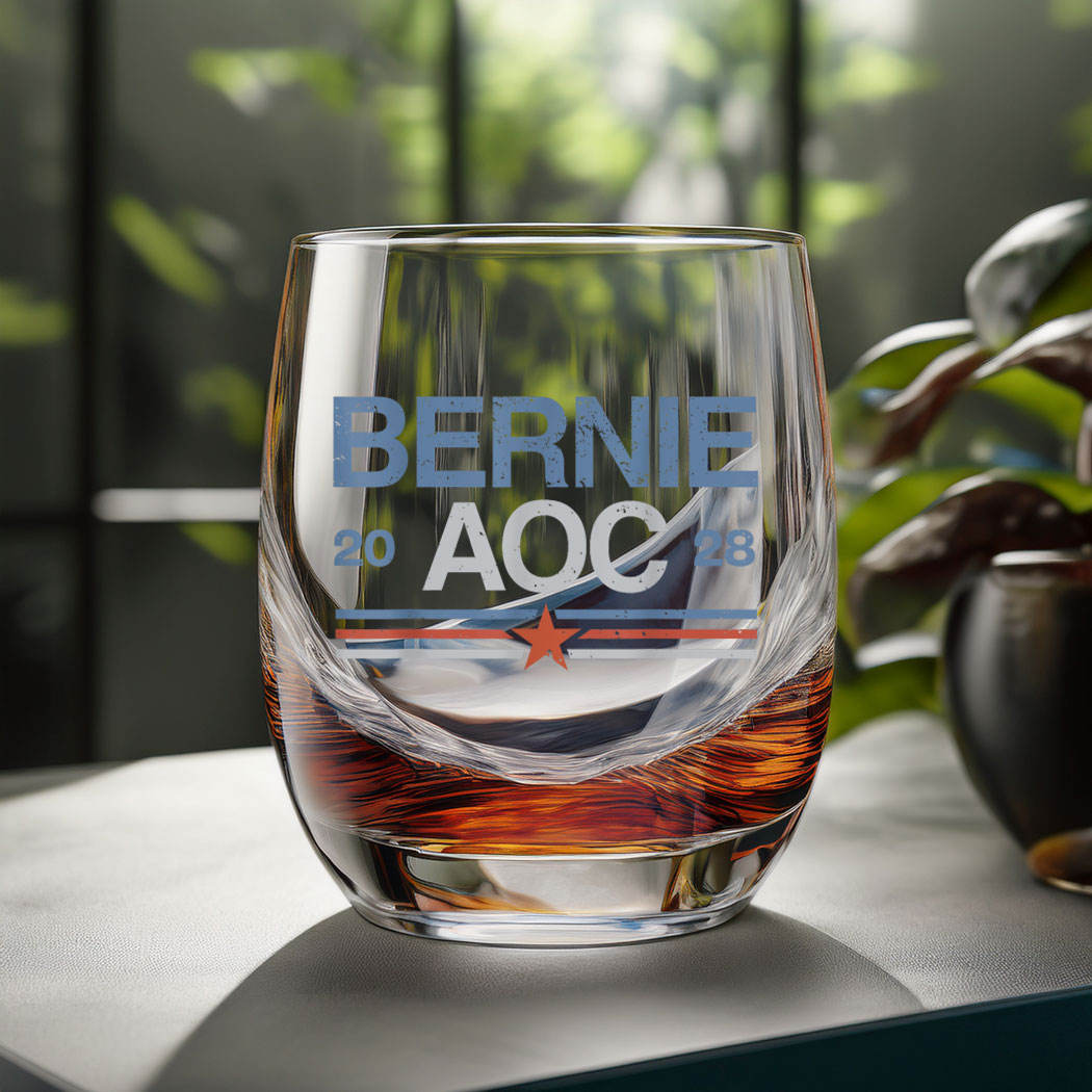Bernie Sanders And AOC Glass