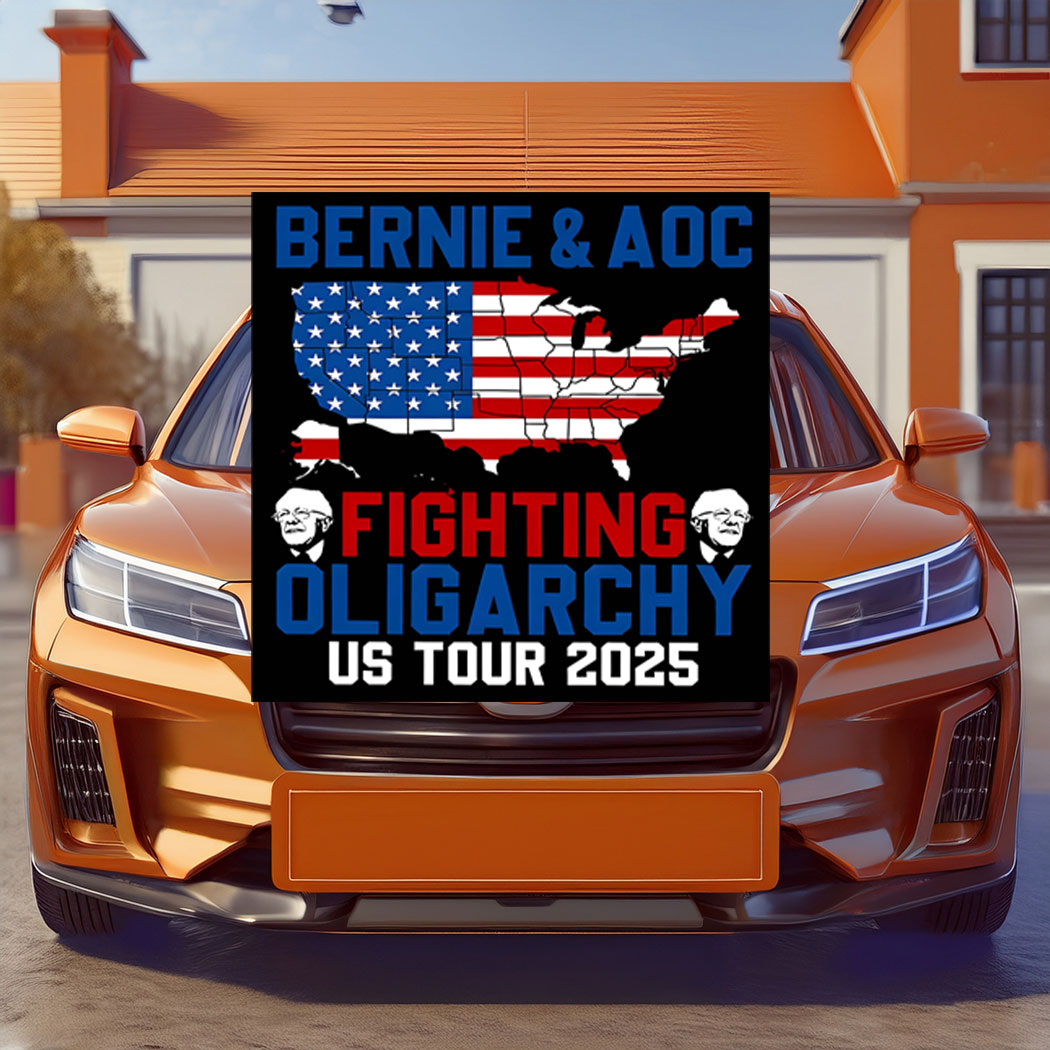 Bernie Sanders & OAC , Fighting Oligarchy Sticker