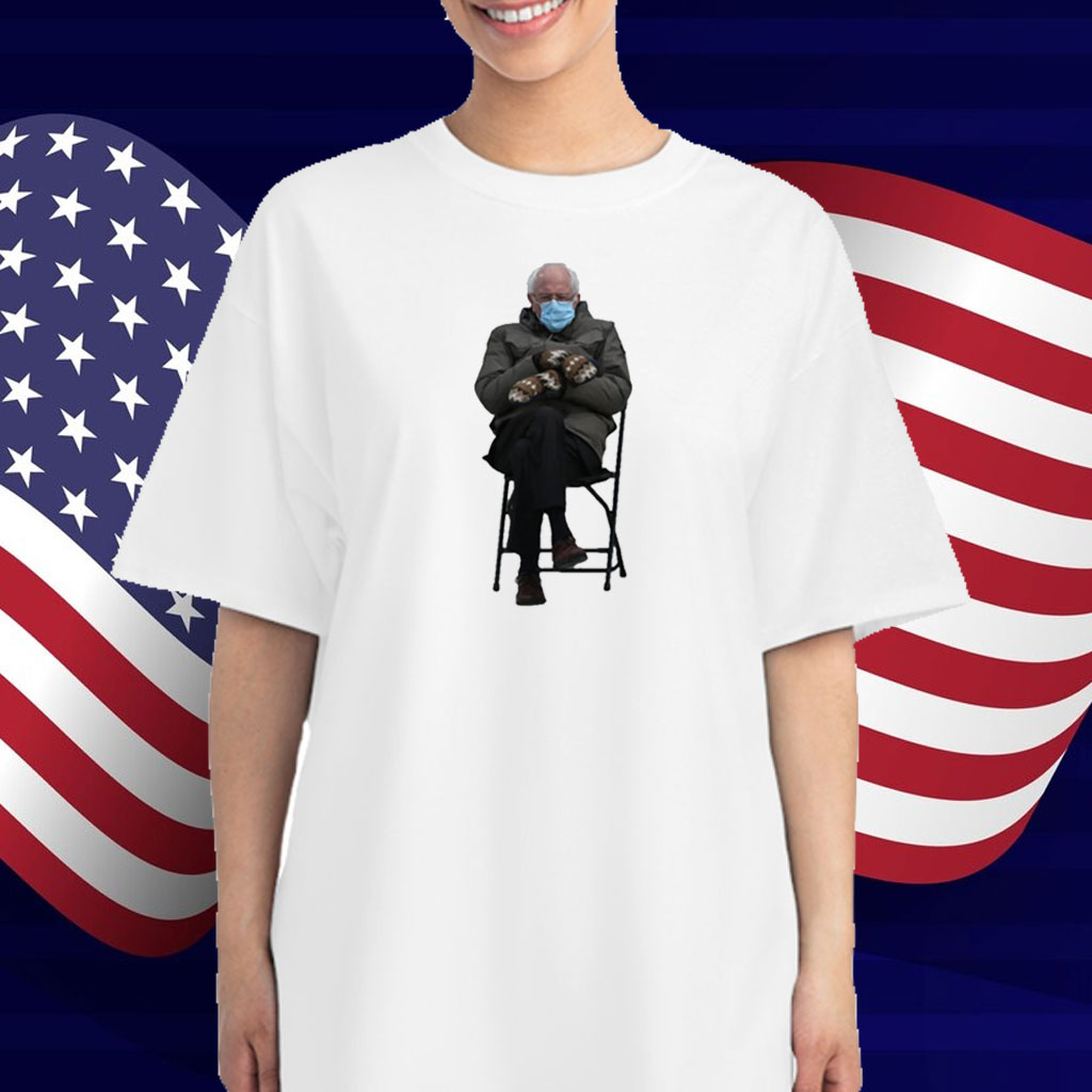 Bernie Sanders Sitting Meme Inauguration Funny Viral T-Shirt