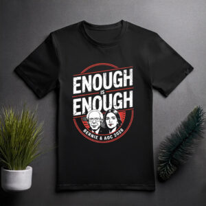 Bernie Sanders and AOC 2028 For President Campaign Tee Shirt