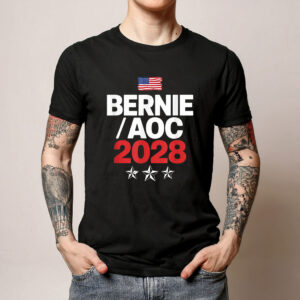 Bernie Sanders and AOC 2028 For President Campaign T-Shirt