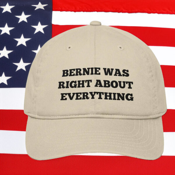 Bernie Was Right About Everything Organic Cotton Baseball Cap