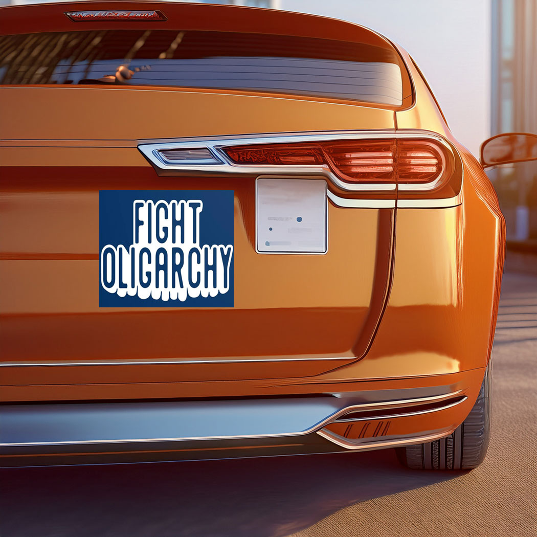 Fight Oligarchy , Bernie Sanders AOC Rally Sticker