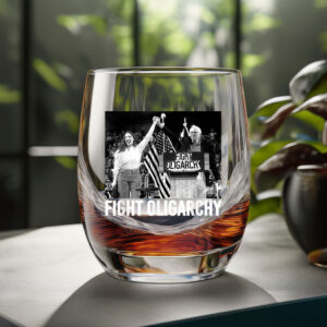 Fight Oligarchy Bernie Sanders And AOC Freedom US Anti Trump Glass