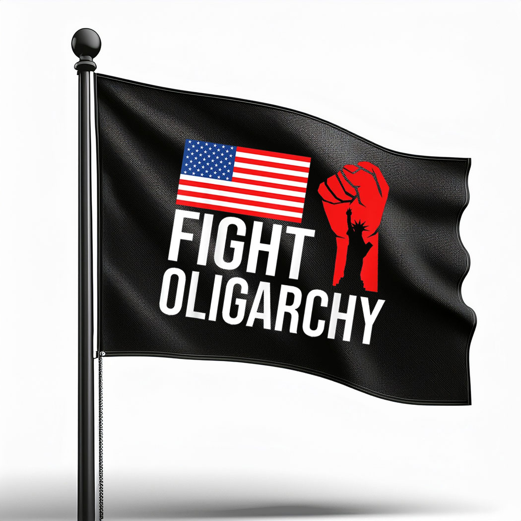 Fight Oligarchy Flag , Anti Trump Flag