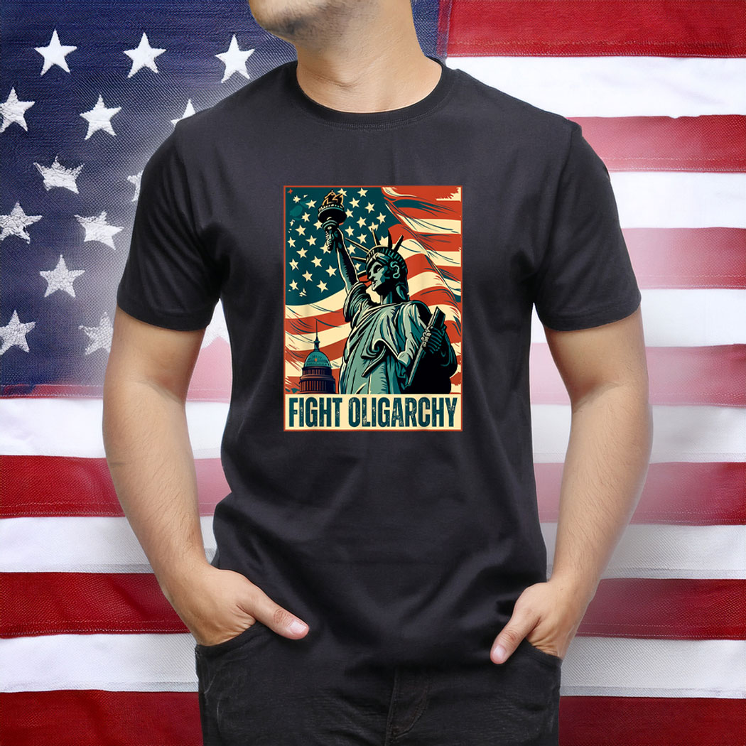 Fight Oligarchy - Stand Against Corporate Greed Activist T-Shirt