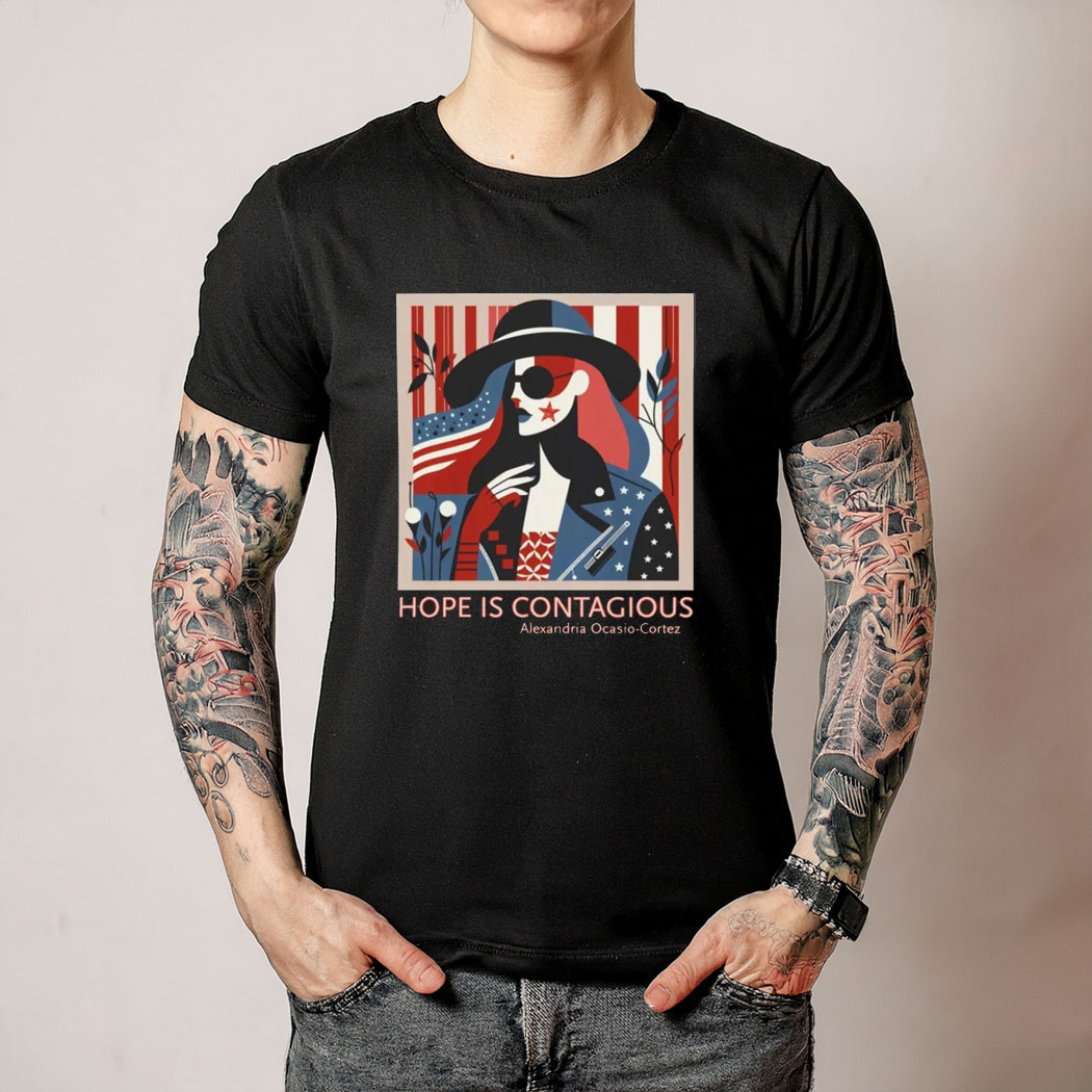 Hope is Contagious AOC Bernie Sanders Fighting Oligarchy Tour Shirt