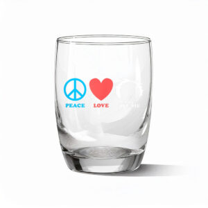 Peace Love Bernie Sanders 2025 Glass