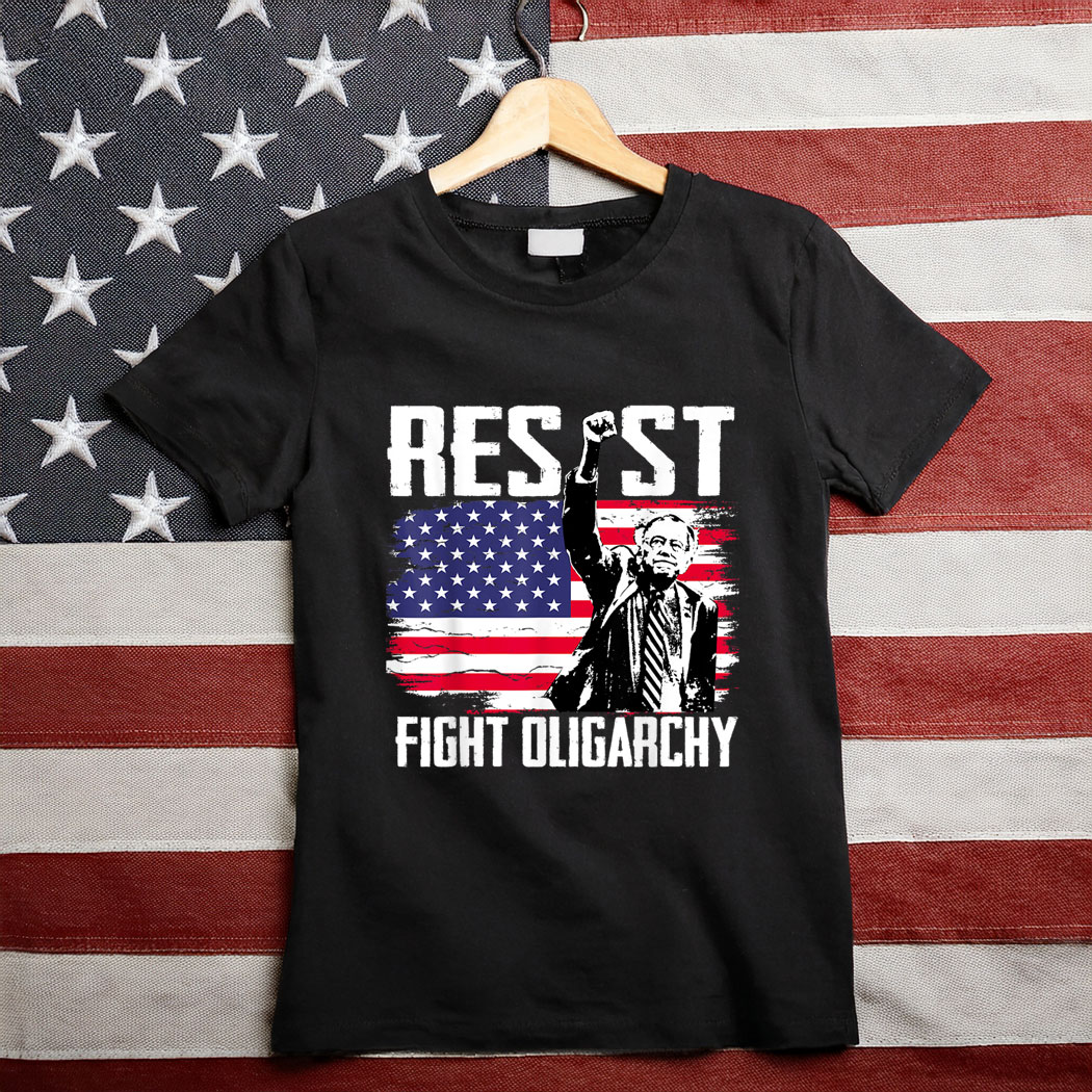 RESIST Bernie Sanders Fight Oligarchy Freedom Protest T-Shirt