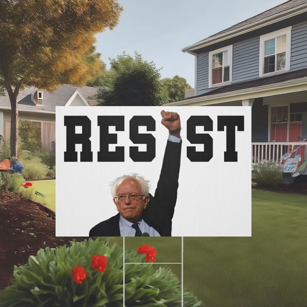 Resist Bernie Sanders Sign, Stop The Coup Fighting Oligarchy Yard Sign