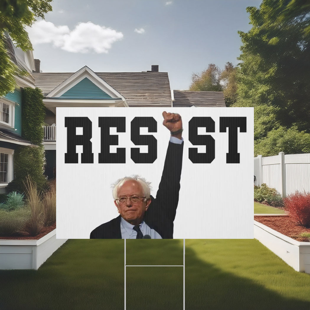 Resist Bernie Sanders Sign, Stop The Coup Fighting Oligarchy Yard Sign