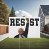 Resist Bernie Sanders Sign, Stop The Coup Fighting Oligarchy Yard Sign