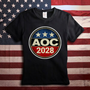 Retro AOC 2028 Fight Oligarchy Protest Resist Bernie Sanders T-Shirt