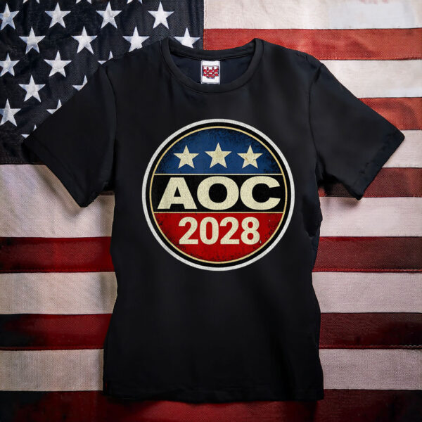 Retro AOC 2028 Fight Oligarchy Protest Resist Bernie Sanders T-Shirt