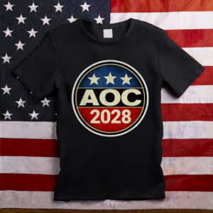 Retro AOC 2028 Fight Oligarchy Protest Resist Bernie Sanders T-Shirt