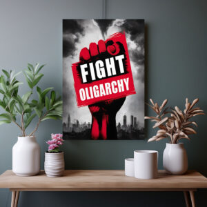 Fight Oligarchy Protest Poster