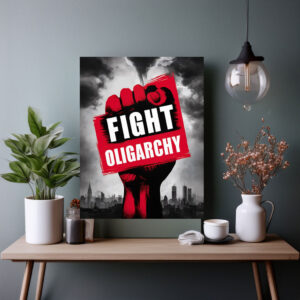 Fight Oligarchy Protest Poster
