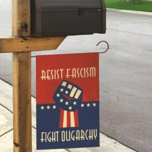 Resist Fascism Fight Oligarchy Flag