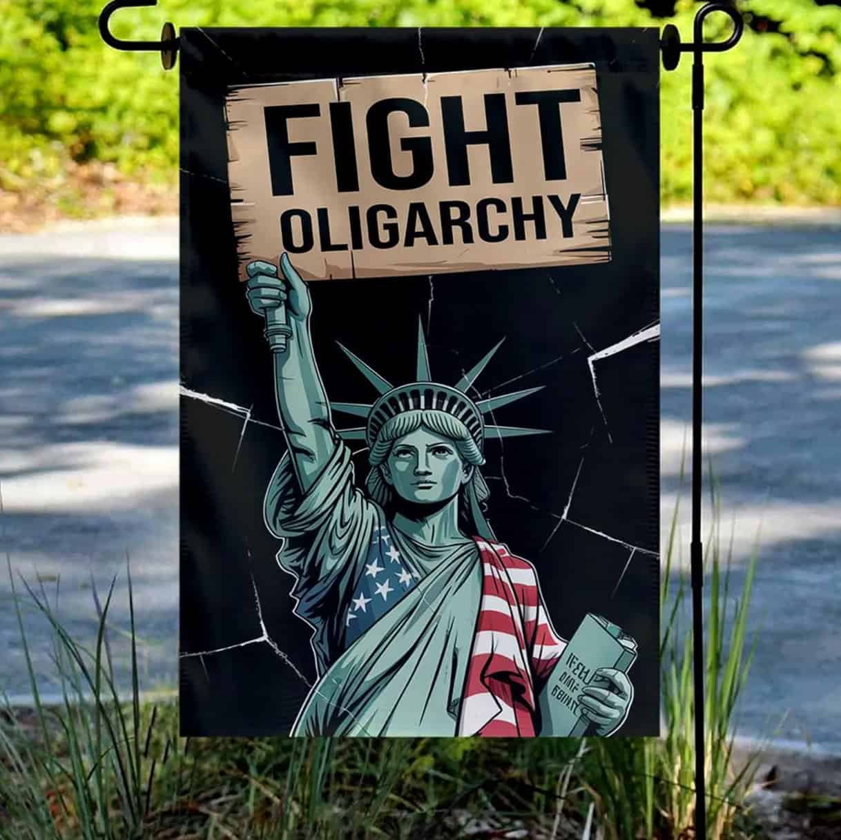 Fight Oligarchy House Flag,Anti Trump Flag
